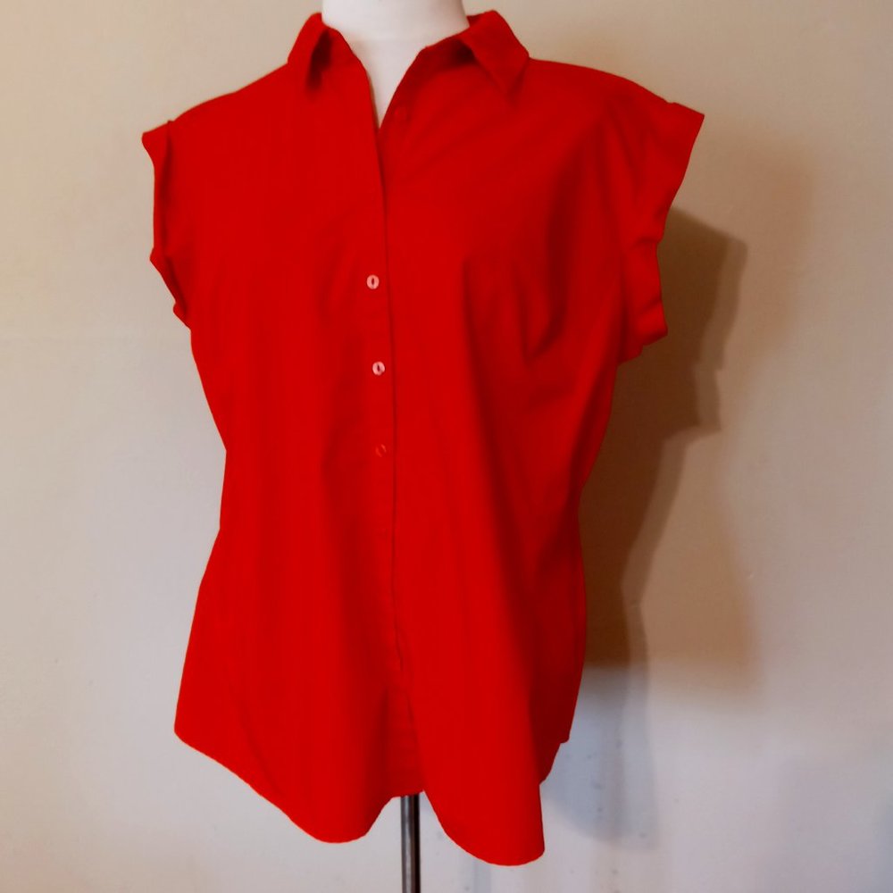 Orange Button Up